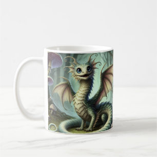 Dragon Jabberwocky Cute Fantasy Creature Art Coffee Mug