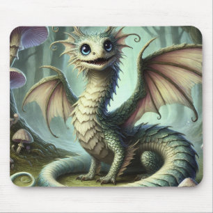 Dragon Jabberwocky Cute Fantasy Creature Art Mouse Mat