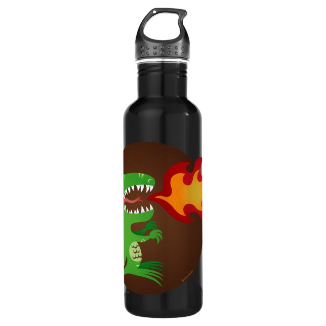 Dragon kids art by little t and M.E. Volmar 710 Ml Water Bottle (Front)