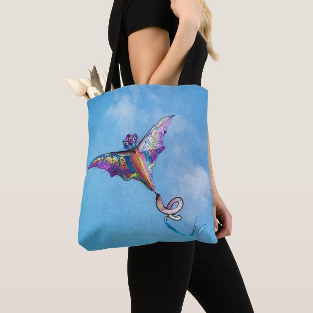 Dragon Kite Digital Art Tote Bag (Close Up)