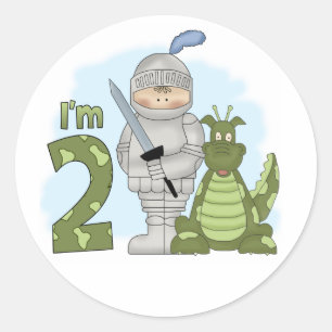 Dragon Knight 2nd Birthday Classic Round Sticker