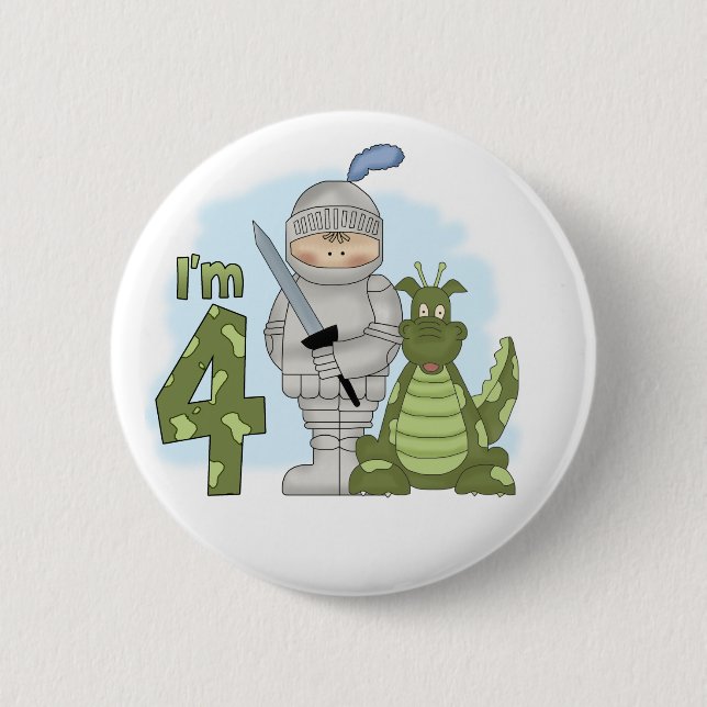 Dragon Knight 4th Birthday 6 Cm Round Badge (Front)