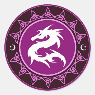 Dragon Knot 9 Classic Round Sticker