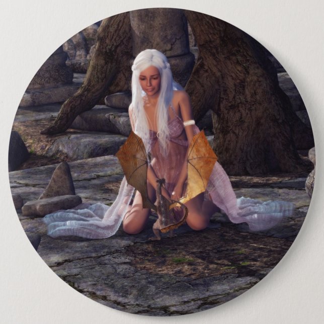 Dragon Lady 6 Cm Round Badge (Front)