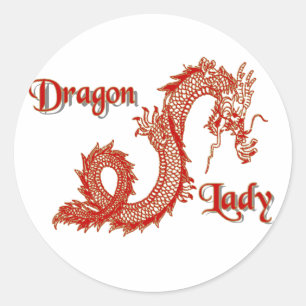Dragon Lady Classic Round Sticker