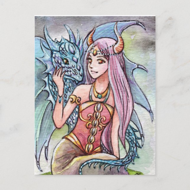 Dragon Lady Holiday Postcard (Front)