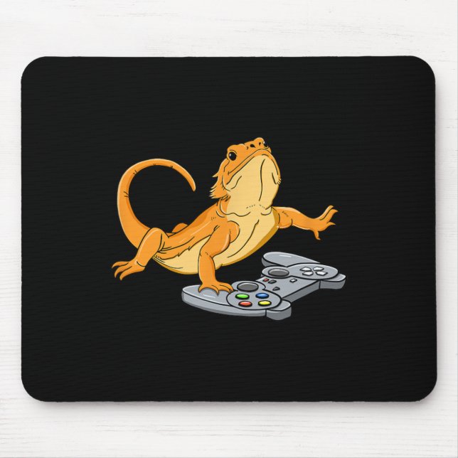 Dragon Lizard Gamer Video Game Gecko  Mouse Mat (Front)