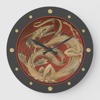 Dragon Lore Art Nouveau Large Clock