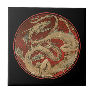 Dragon Lore Art Nouveau Tile