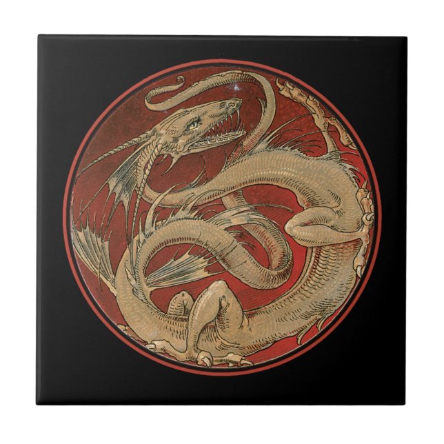 Dragon Lore Art Nouveau Tile (Front)