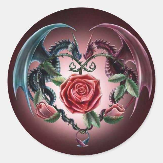 Dragon Love Envelope Seals (Front)