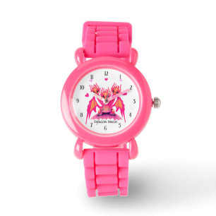 Dragon Magic Pink Three Headed Personalised Watch