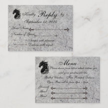 Dragon, mediaeval RSVP/Menu