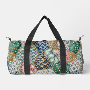 Dragon Mermaid   Fairytale Whimsical Duffle Bag