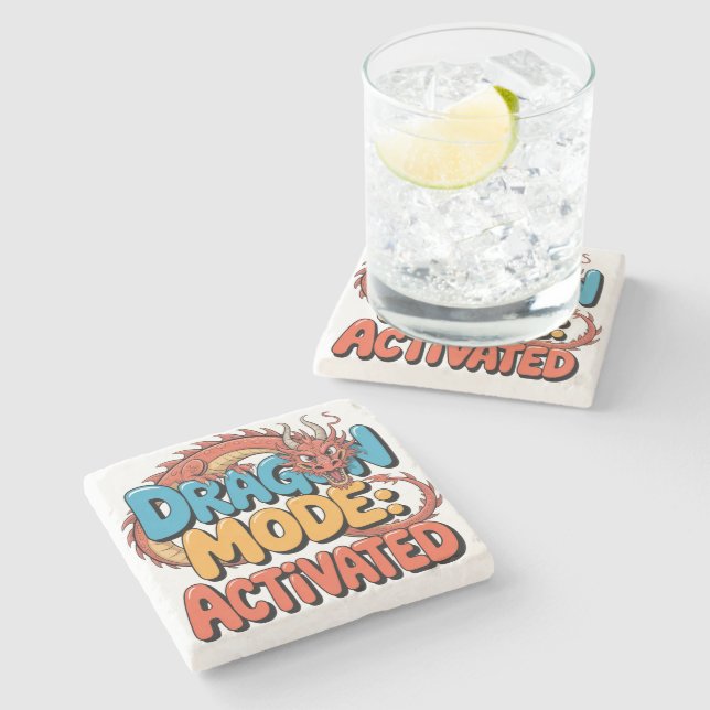 Dragon Mode Activated Stone Coaster (Side)