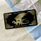 Dragon Monogram Gold Frame Traditional Book Cover