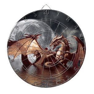 Dragon & Moon Fantasy Art Dart Board