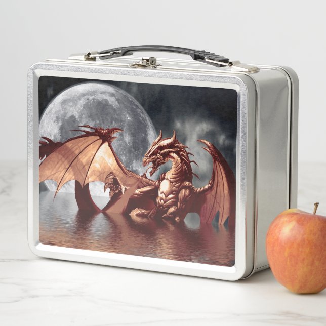 Dragon Moon Fantasy Art Metal Lunch Box (In Situ)