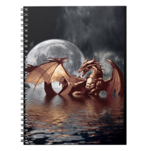 Dragon & Moon Fantasy Art Notebook