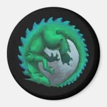 Dragon Moon Fridge Magnet