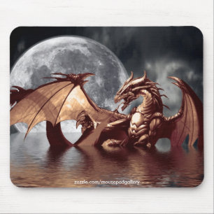 Dragon & Moon Mousepad