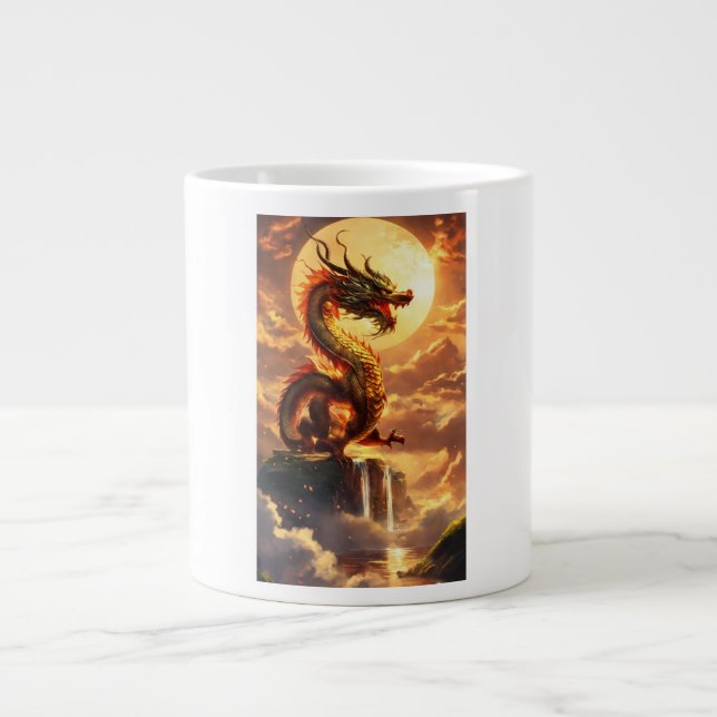 "Dragon Mug: Sip with Strength and Style" Large Coffee Mug (Front)