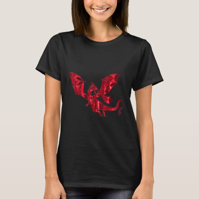 Dragon Mythical Creature Drake Beast Fictional T-Shirt (Front)