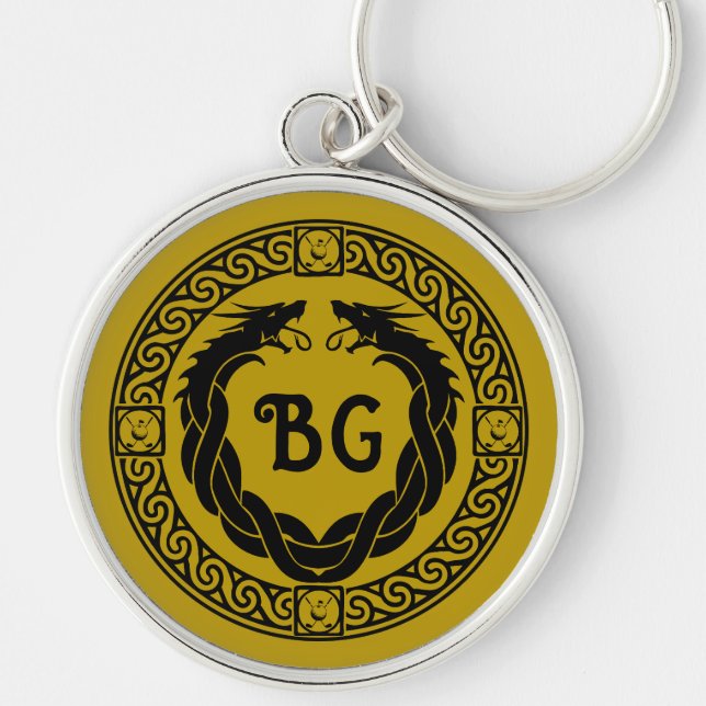 Dragon Mythical Creature Golf Key Ring (Front)