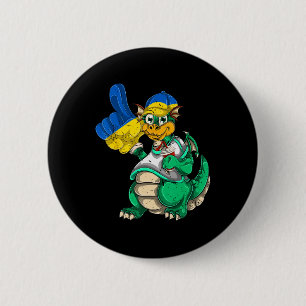 Dragon National Sports Lover Ukraine 6 Cm Round Badge