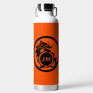 Dragon Novelty Golfer Initial Gift Water Bottle