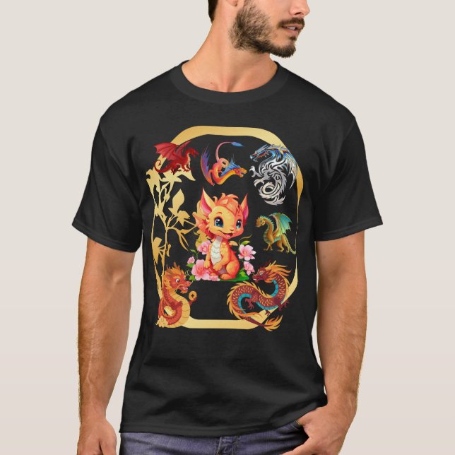Dragon Obsessed – Funny Dragon Lover Design  T-Shirt (Front)