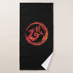 dragon of Chinese zodiac Bath Towel