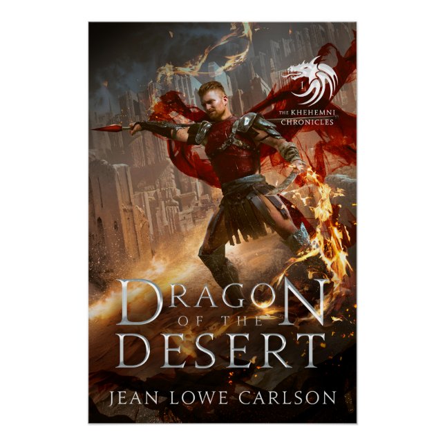 Dragon of the Desert Book Cover Art Glossy Poster (Front)