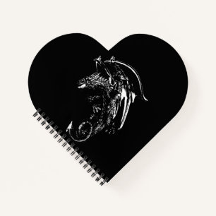 Dragon of the Night Gothic Fantasy Dark Sky Dragon Notebook