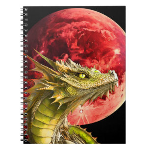 Dragon on Bloody Moon Notebook