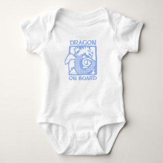 DRAGON ON BOARD! baby creeper blue