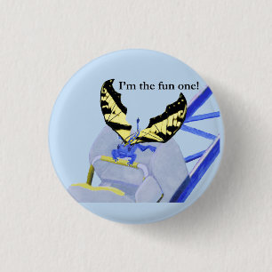 Dragon on Roller Coaster 3 Cm Round Badge
