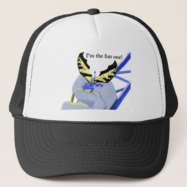dragon on roller coaster trucker hat (Front)