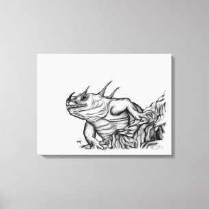 Dragon on the Rock Canvas Print