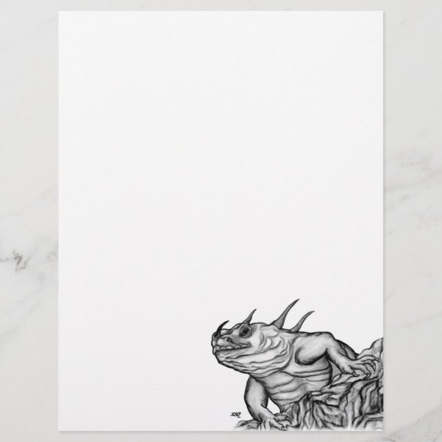 Dragon on the Rock Custom Letterhead (Front)