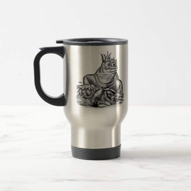 Dragon on the Rock Travel Mug (Left)