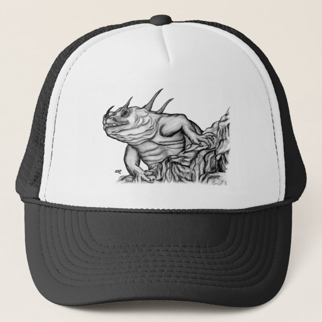 Dragon on the Rock Trucker Hat (Front)