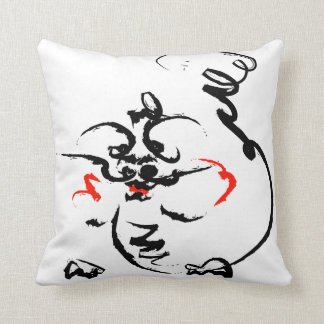 Dragon on white. cushion