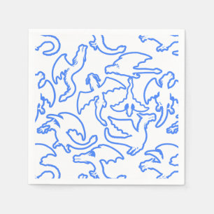 Dragon outline pattern 03.b napkin