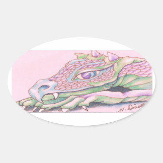 Dragon Oval Sticker