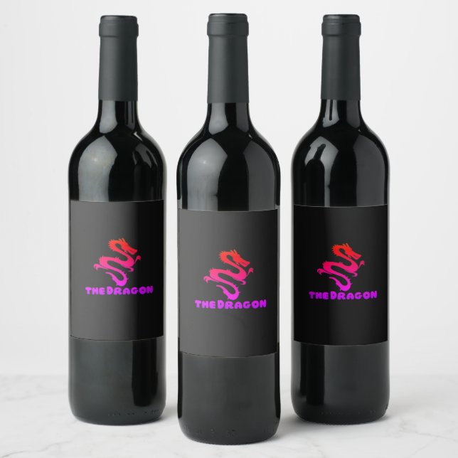 dragon oval wine label (Bottles)
