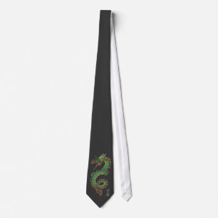 dragon painted tie