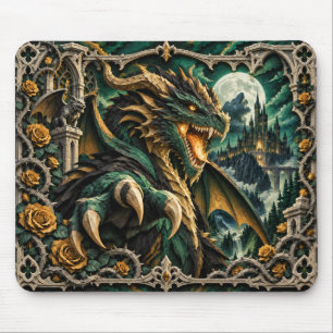 Dragon, Paper Cut Monster Mouse Mat