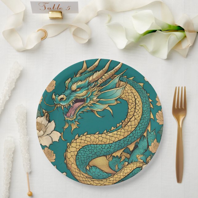Dragon Paper Plate (Wedding)
