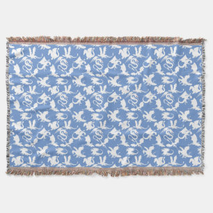 Dragon pattern 01.bx4 Blue BG Throw Blanket